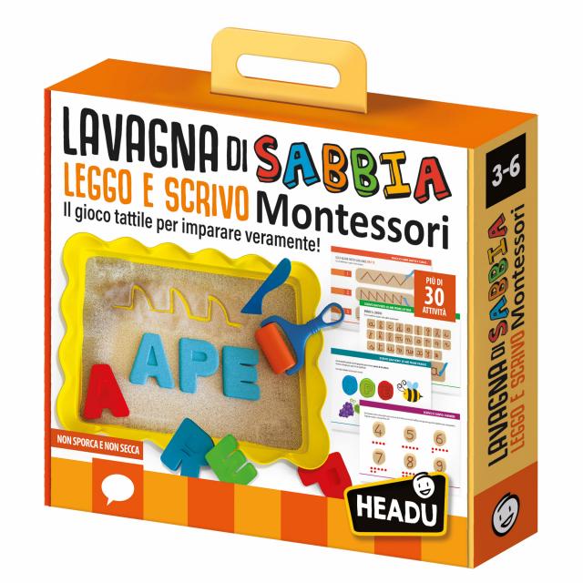 Lavagna di Sabbia Leggo e Scrivo Montessori